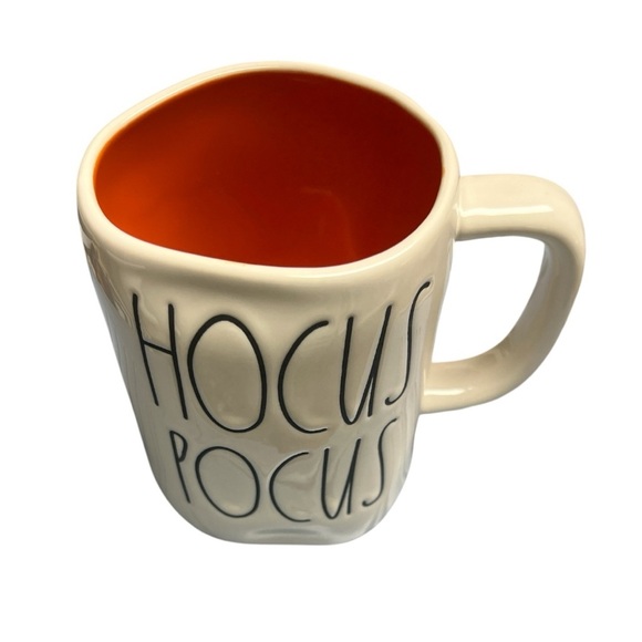 Rae Dunn Ceramic Mug White with Black 'Hocus Pocus' Text - Picture 10 of 12